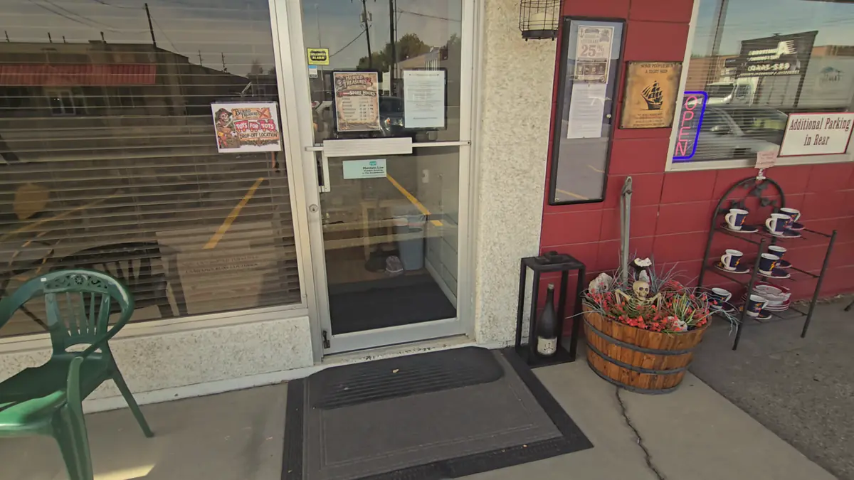 The front entrance of the store